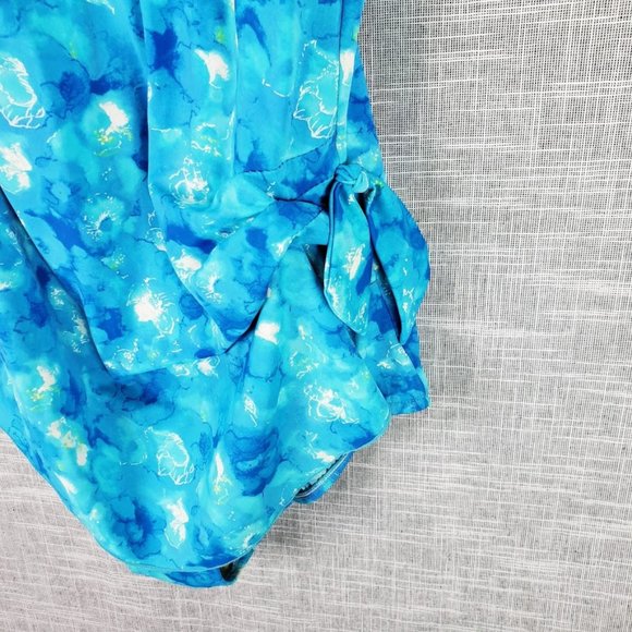 Maxine of Hollywood Draped Front Swimsuit 14 Large - Picture 2 of 4